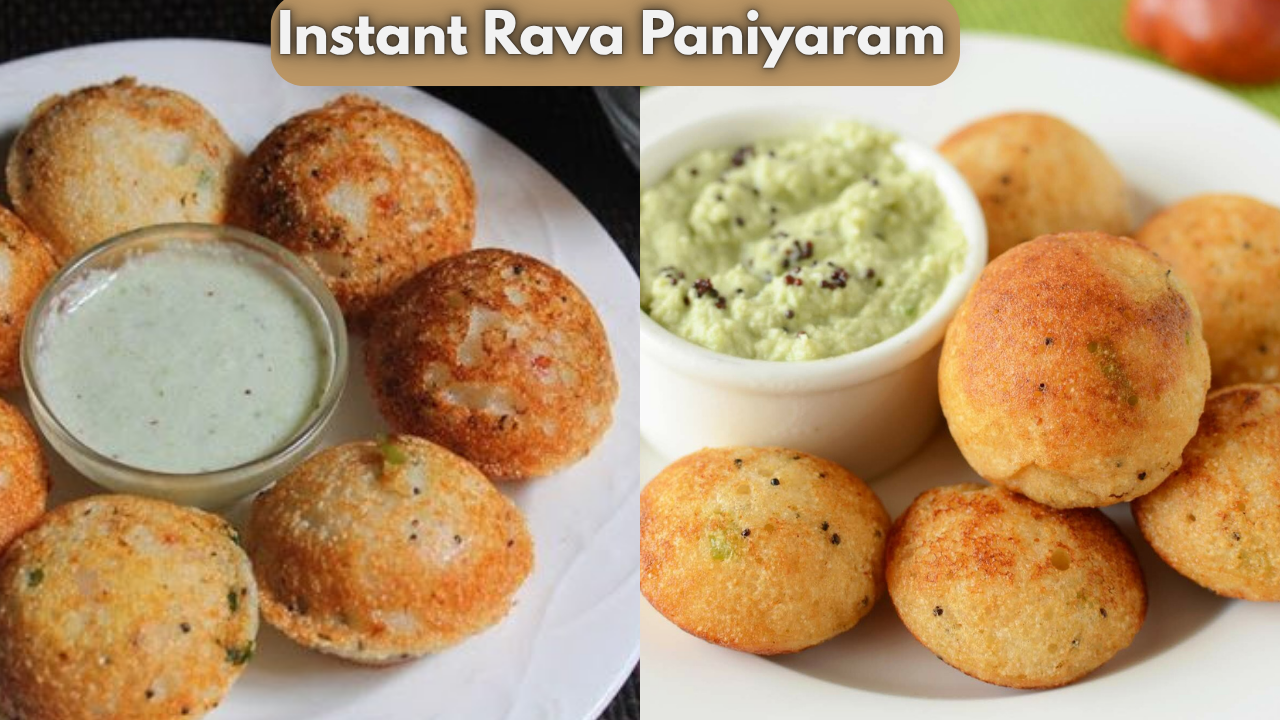 instant rava paniyaram recipe