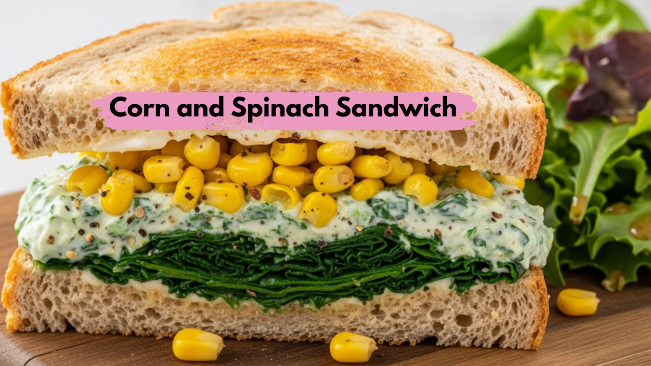Corn and Spinach Sandwich