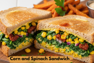 Corn and Spinach Sandwich