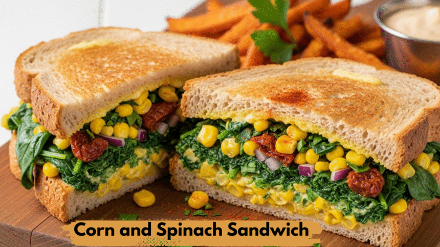 Corn and Spinach Sandwich