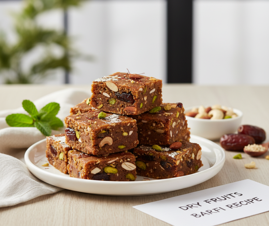 Dry Fruits Barfi Recipe