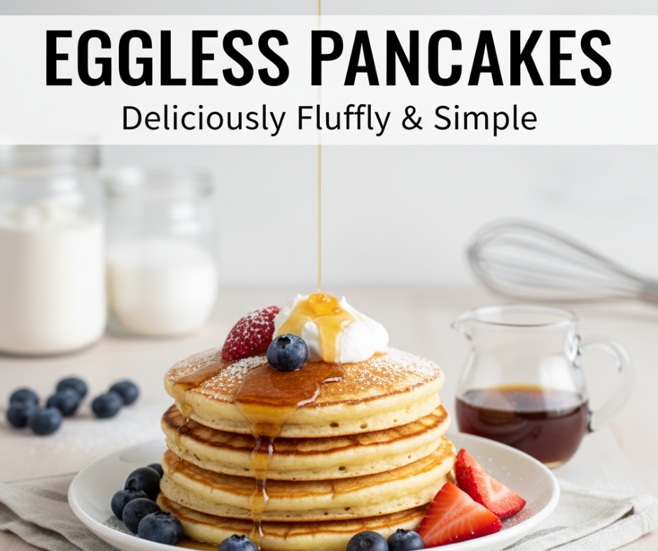 Eggless Pancakes Recipe