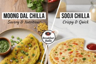 Moong Dal Chilla vs Sooji Chilla