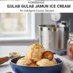 Homemade Gulab Jamun Ice Cream