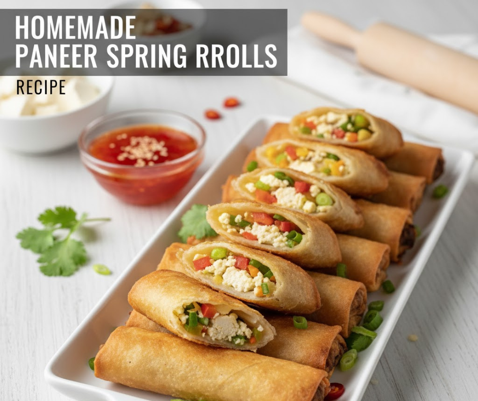 Homemade Paneer Spring Rolls Recipe