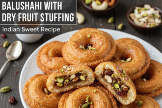 Balushahi with Dry Fruit Stuffing