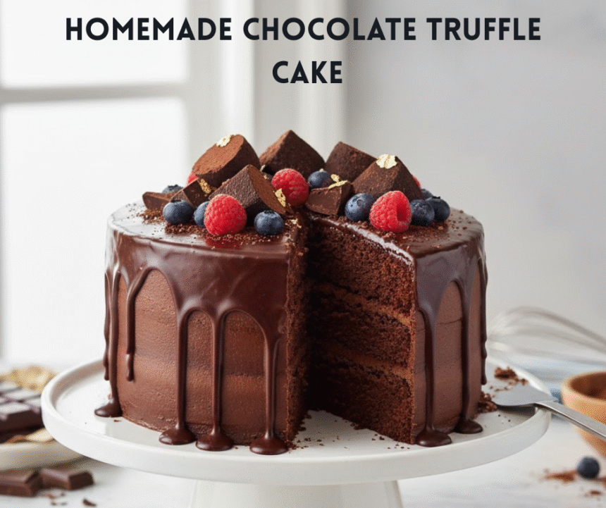 Homemade Chocolate Truffle Cake