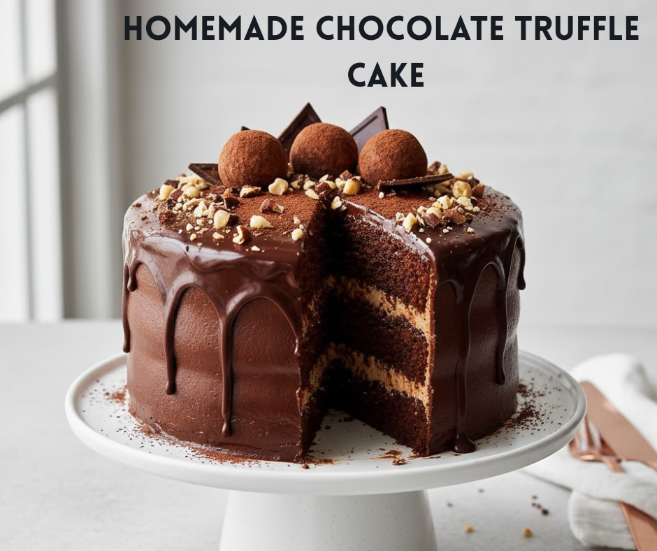 Homemade Chocolate Truffle Cake