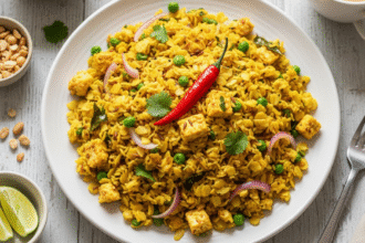 Masala Paneer Poha Recipe