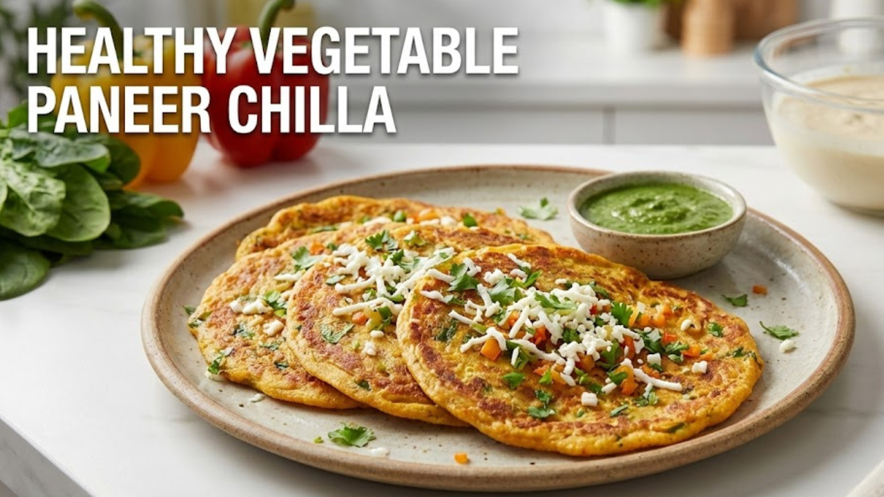 Healthy Vegetable Paneer Chilla