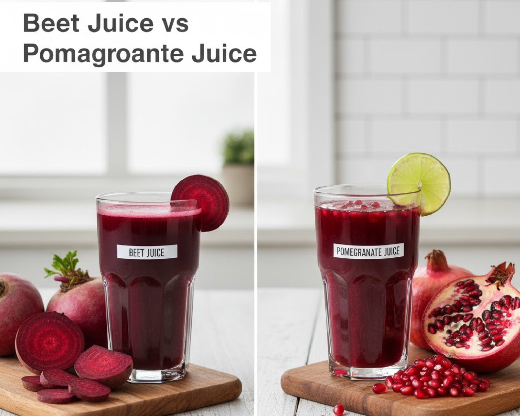 Beet Juice vs Pomegranate Juice