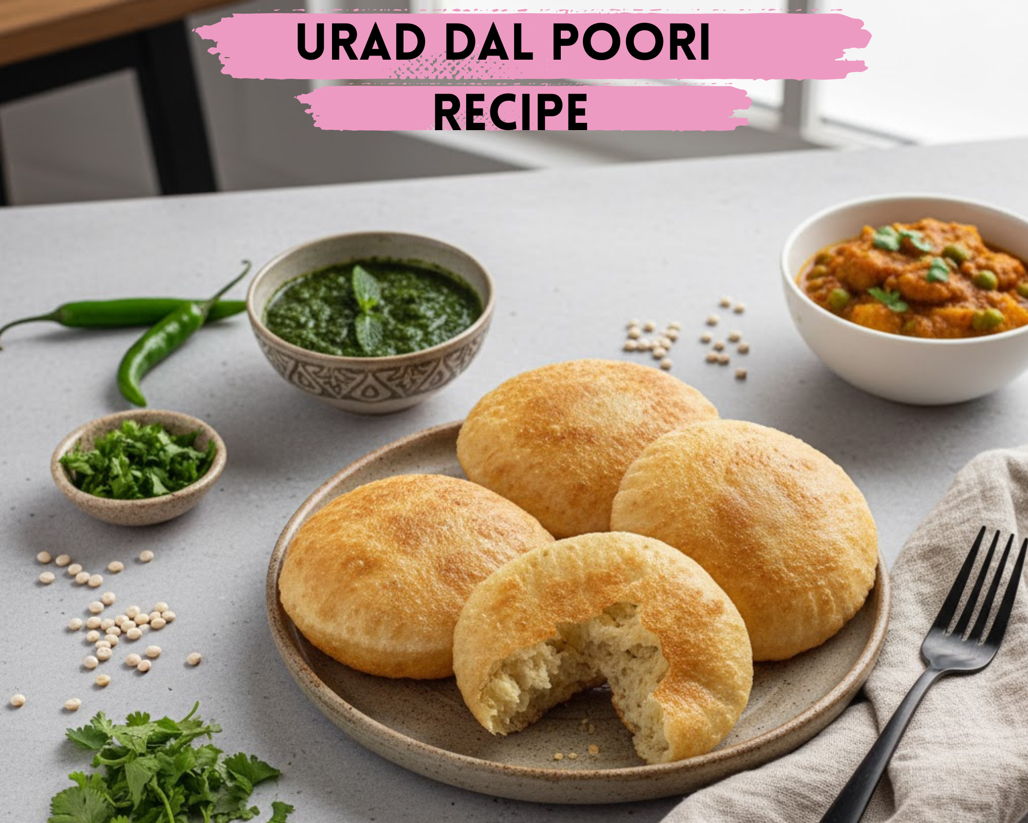 Urad Dal Poori Recipe