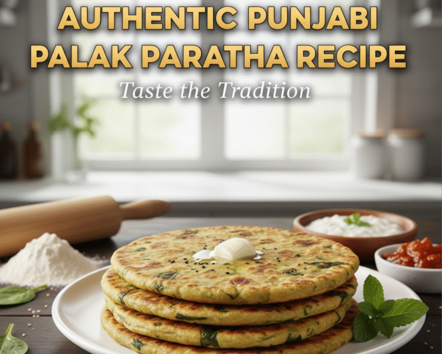 Punjabi Palak Paratha Recipe