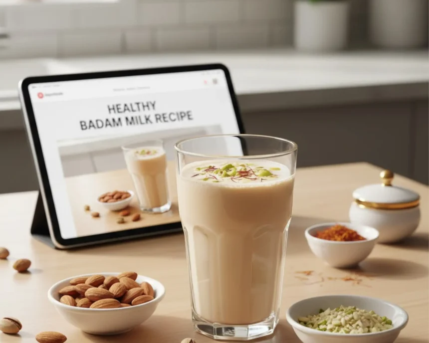 Healthy Badam Milk recipe