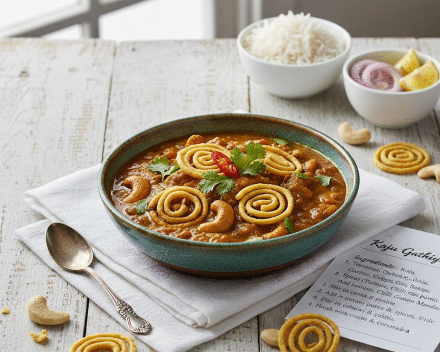 Kaju Gathiya Sabji Recipe