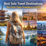 Solo traveler with backpack exploring top global destinations, representing the best solo travel destinations for first-time travelers in 2026.