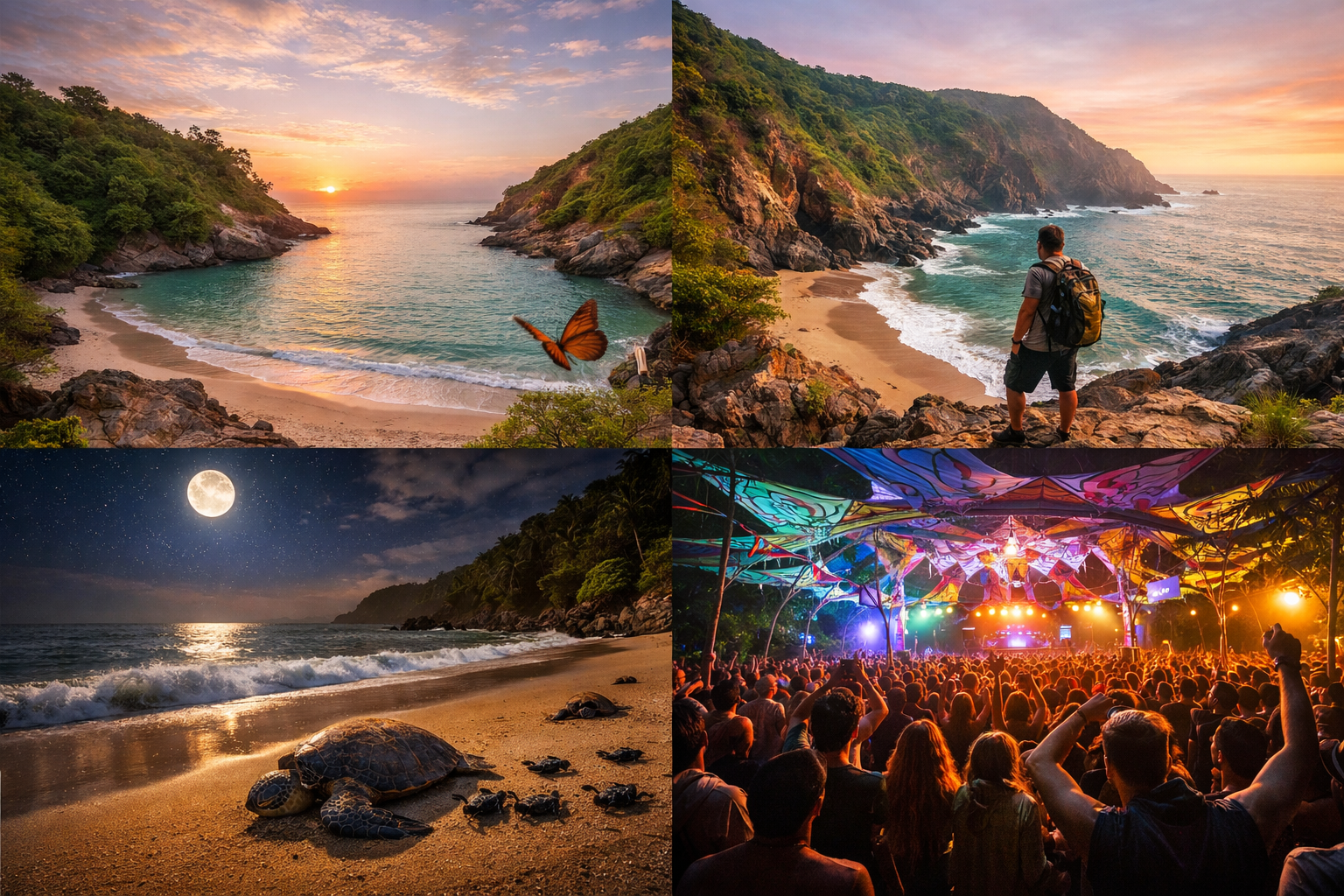 Butterfly Beach in Goa 2026 at sunrise showing turquoise waters, cliffs, and untouched natural beauty