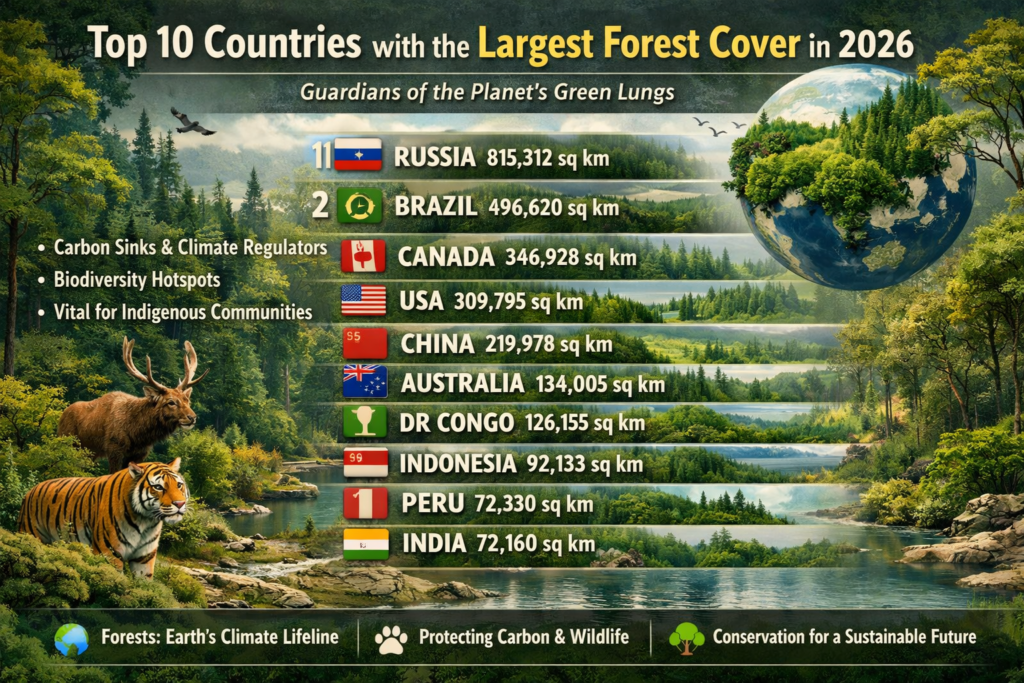 Largest Forest Cover Countries in 2026: Top 10 Nations Ranked - MR ...